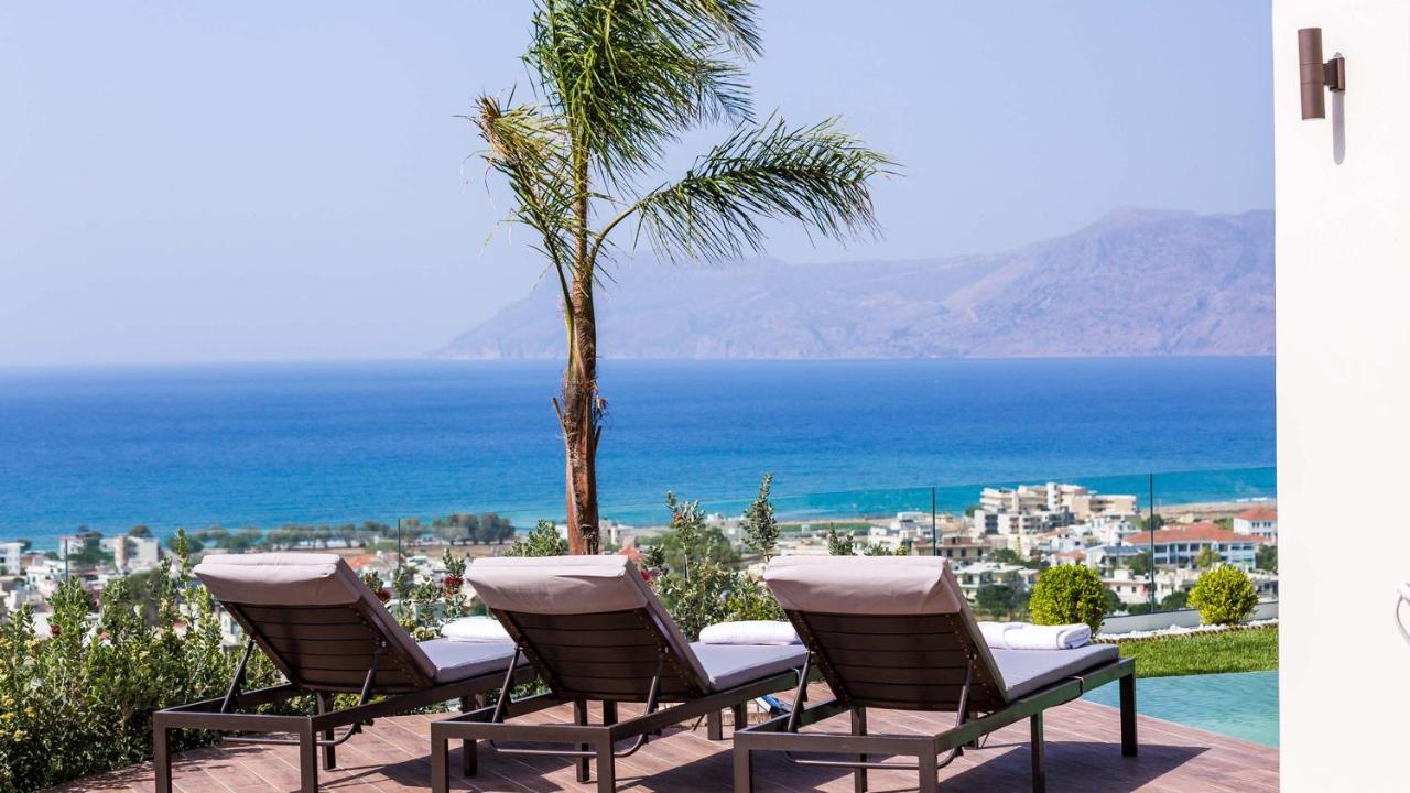 Villa Emilia I Luxury, Amazing Seaview, Next To The Town Kissamos Exterior photo